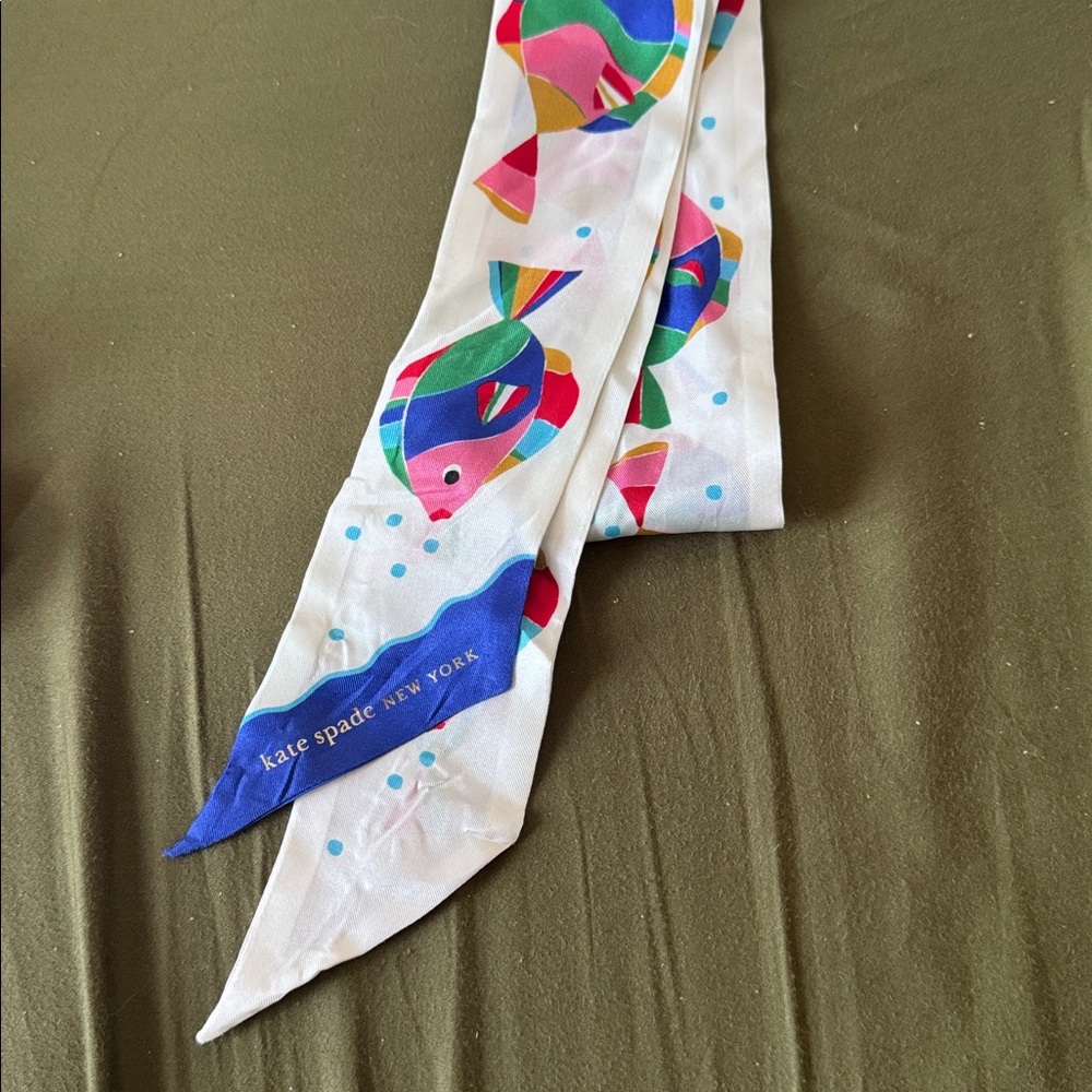 Colorful Fish Pattern Silk Scarf